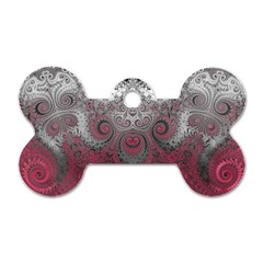 Black Pink Spirals and Swirls Dog Tag Bone (Two Sides) from ArtsNow.com Back