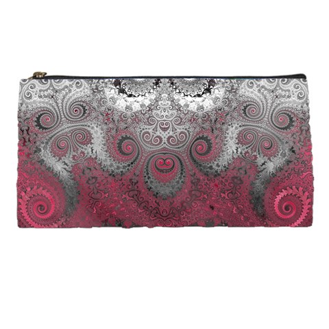 Black Pink Spirals and Swirls Pencil Case from ArtsNow.com Front
