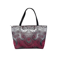 Black Pink Spirals and Swirls Classic Shoulder Handbag from ArtsNow.com Back