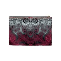 Black Pink Spirals and Swirls Cosmetic Bag (Medium) from ArtsNow.com Back