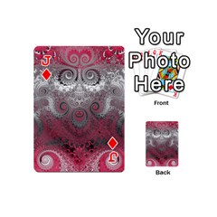 Jack Black Pink Spirals and Swirls Playing Cards 54 Designs (Mini) from ArtsNow.com Front - DiamondJ