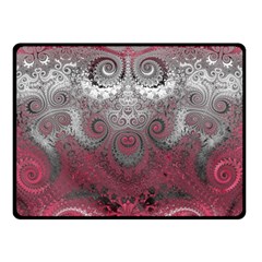 Black Pink Spirals and Swirls Double Sided Fleece Blanket (Small)  from ArtsNow.com 45 x34  Blanket Back