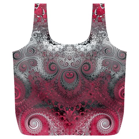 Black Pink Spirals and Swirls Full Print Recycle Bag (XXXL) from ArtsNow.com Front