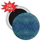 Teal Spirals and Swirls 2.25  Magnets (100 pack) 