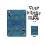 Teal Spirals and Swirls Playing Cards 54 Designs (Mini)