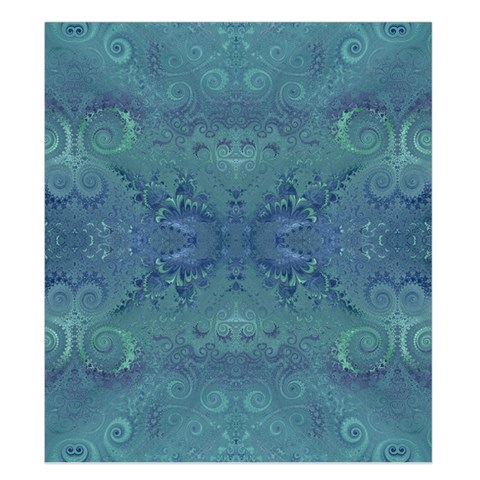 Teal Spirals and Swirls Duvet Cover Double Side (King Size) from ArtsNow.com Front