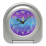 Purple Blue Swirls and Spirals Travel Alarm Clock