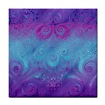 Purple Blue Swirls and Spirals Face Towel