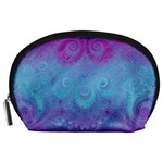 Purple Blue Swirls and Spirals Accessory Pouch (Large)