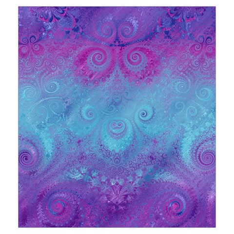 Purple Blue Swirls and Spirals Drawstring Pouch (Medium) from ArtsNow.com Front