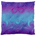 Purple Blue Swirls and Spirals Standard Flano Cushion Case (Two Sides)