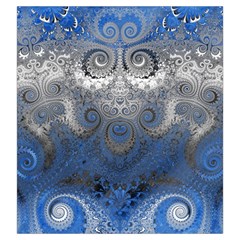 Blue Swirls and Spirals Drawstring Pouch (Large) from ArtsNow.com Front