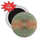 Peach Green Texture 2.25  Magnets (10 pack) 