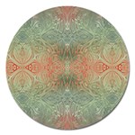 Peach Green Texture Magnet 5  (Round)