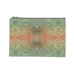 Peach Green Texture Cosmetic Bag (Large)