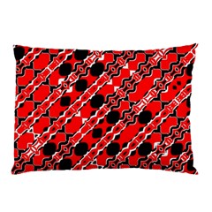 Abstract Red Black Checkered Pillow Case (Two Sides) from ArtsNow.com Back