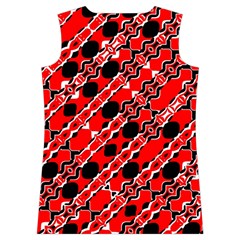 Abstract Red Black Checkered Women s Basketball Tank Top from ArtsNow.com Back