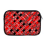 Abstract Red Black Checkered Apple MacBook Pro 17  Zipper Case