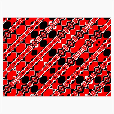 Abstract Red Black Checkered Roll Up Canvas Pencil Holder (L) from ArtsNow.com Front