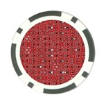 Abstract Red Black Checkered Poker Chip Card Guard