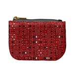Abstract Red Black Checkered Mini Coin Purse