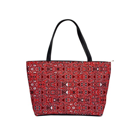 Abstract Red Black Checkered Classic Shoulder Handbag from ArtsNow.com Front
