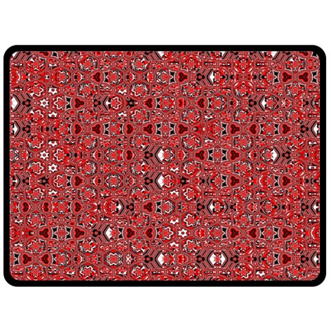 Abstract Red Black Checkered Double Sided Fleece Blanket (Large)  from ArtsNow.com 80 x60  Blanket Front