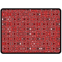 Abstract Red Black Checkered Double Sided Fleece Blanket (Large)  from ArtsNow.com 80 x60  Blanket Back