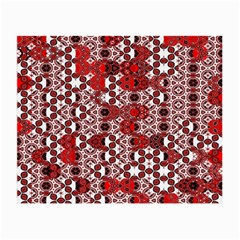 Red Black Checkered Small Glasses Cloth (2 Sides) from ArtsNow.com Front