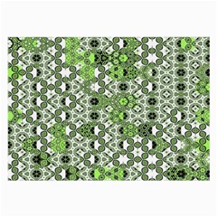 Black Lime Green Checkered Large Glasses Cloth (2 Sides) from ArtsNow.com Front