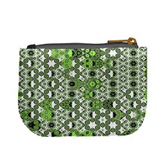 Black Lime Green Checkered Mini Coin Purse from ArtsNow.com Back