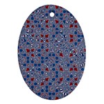 Abstract Checkered Pattern Ornament (Oval)