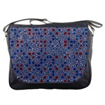 Abstract Checkered Pattern Messenger Bag