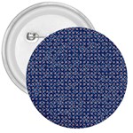 Artsy Blue Checkered 3  Buttons