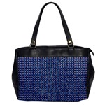 Artsy Blue Checkered Oversize Office Handbag