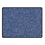 Artsy Blue Checkered Double Sided Fleece Blanket (Small) 