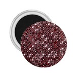 Abstract Red Black Checkered 2.25  Magnets