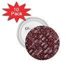 Abstract Red Black Checkered 1.75  Buttons (10 pack)