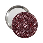 Abstract Red Black Checkered 2.25  Handbag Mirrors