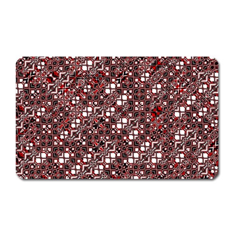 Abstract Red Black Checkered Magnet (Rectangular) from ArtsNow.com Front