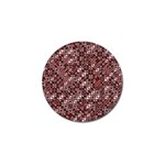 Abstract Red Black Checkered Golf Ball Marker