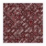 Abstract Red Black Checkered Medium Glasses Cloth