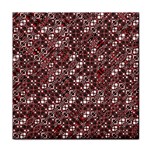 Abstract Red Black Checkered Face Towel