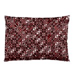 Abstract Red Black Checkered Pillow Case