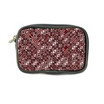 Abstract Red Black Checkered Coin Purse