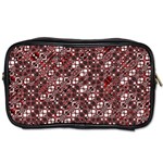 Abstract Red Black Checkered Toiletries Bag (Two Sides)