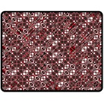 Abstract Red Black Checkered Fleece Blanket (Medium) 