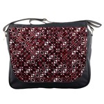Abstract Red Black Checkered Messenger Bag
