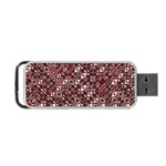 Abstract Red Black Checkered Portable USB Flash (One Side)