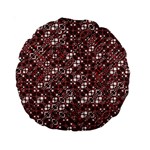 Abstract Red Black Checkered Standard 15  Premium Round Cushions